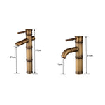 Rubinetto in rame per lavabo a cascata in bambù con acqua calda e fredda antica retrò, Breaking 2 Knots, Breaking 3 Knots, Early 2 Knots, Early 3 Knots, Elbow 2 Knots, Elbow 3 Knots