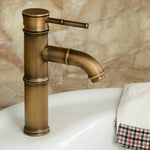 Rubinetto in rame per lavabo a cascata in bambù con acqua calda e fredda antica retrò, Breaking 2 Knots, Breaking 3 Knots, Early 2 Knots, Early 3 Knots, Elbow 2 Knots, Elbow 3 Knots