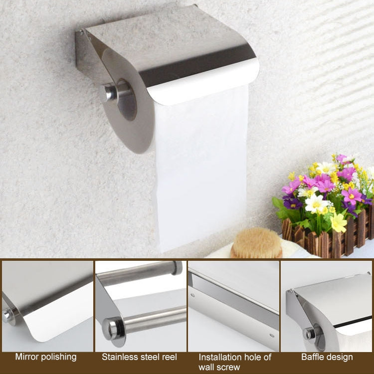 Porta fazzoletti da parete in acciaio inox Porta fazzoletti da bagno in acciaio inox Porta carta igienica, Roll Tissue Box Holder