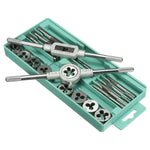 Modello di matrice a mano Set di matrici per maschiatura Maschiatura manuale Foro per filettatura, 20 In 1, 40 In 1