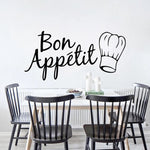 Decorazione della cucina Adesivi da cucina Adesivi da parete Bon Appetit Sfondi in vinile fai da te, Kitchen Decoration