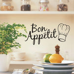 Decorazione della cucina Adesivi da cucina Adesivi da parete Bon Appetit Sfondi in vinile fai da te, Kitchen Decoration