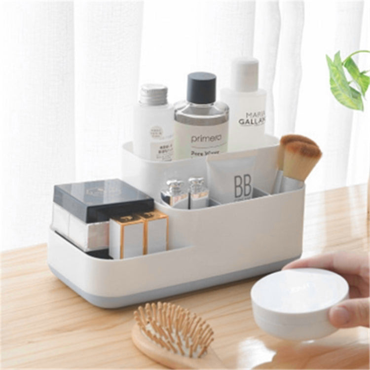 K204 Scatola di immagazzinaggio per rack da tavolo per cosmetici con griglia staccabile in plastica creativa