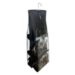 Organizer per borsetta pieghevole con 6 tasche e 3 strati, Black, Gray