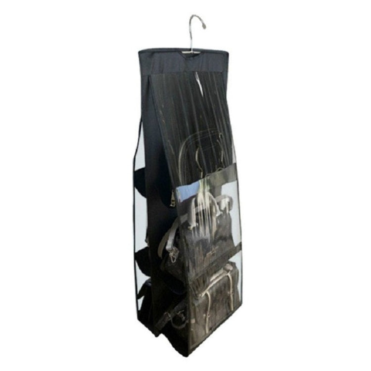 Organizer per borsetta pieghevole con 6 tasche e 3 strati, Black, Gray