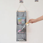 Organizer per borsetta pieghevole con 6 tasche e 3 strati, Black, Gray