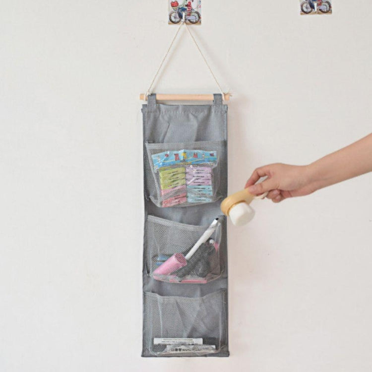 Organizer per borsetta pieghevole con 6 tasche e 3 strati, Black, Gray