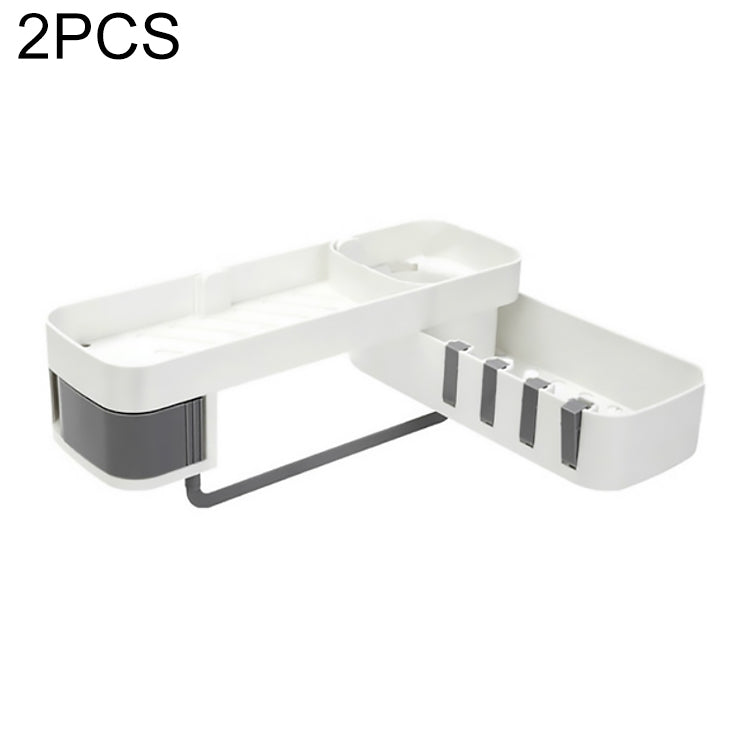 2 accessori per il bagno, mensola per doccia, treppiede rotante senza soluzione di continuità, rack di stoccaggio, treppiede da cucina
