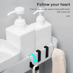 2 accessori per il bagno, mensola per doccia, treppiede rotante senza soluzione di continuità, rack di stoccaggio, treppiede da cucina