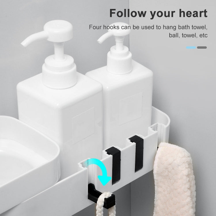 2 accessori per il bagno, mensola per doccia, treppiede rotante senza soluzione di continuità, rack di stoccaggio, treppiede da cucina