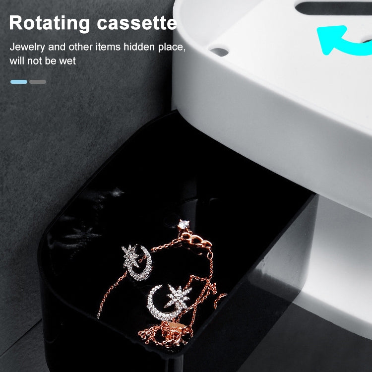 2 accessori per il bagno, mensola per doccia, treppiede rotante senza soluzione di continuità, rack di stoccaggio, treppiede da cucina