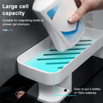 2 accessori per il bagno, mensola per doccia, treppiede rotante senza soluzione di continuità, rack di stoccaggio, treppiede da cucina