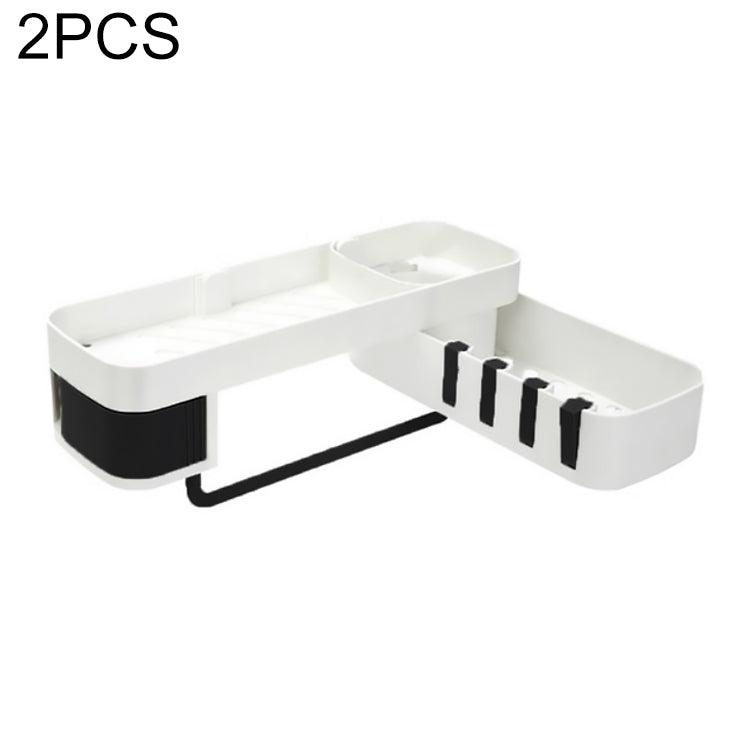 2 accessori per il bagno, mensola per doccia, treppiede rotante senza soluzione di continuità, rack di stoccaggio, treppiede da cucina