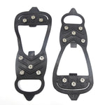 Copriscarpe antiscivolo per esterni con artiglio di ghiaccio a 8 denti per terreno innevato e ghiacciato, M（35-40 Yards）, L（41-45 Yards）