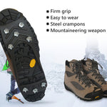 Copriscarpe antiscivolo per esterni con artiglio di ghiaccio a 8 denti per terreno innevato e ghiacciato, M（35-40 Yards）, L（41-45 Yards）