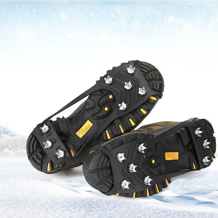 Copriscarpe antiscivolo per esterni con artiglio di ghiaccio a 8 denti per terreno innevato e ghiacciato, M（35-40 Yards）, L（41-45 Yards）
