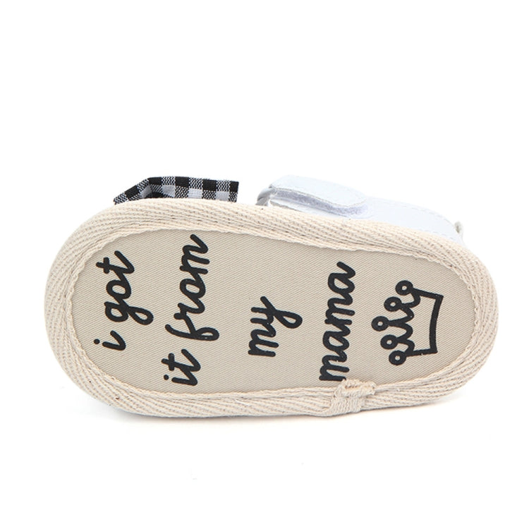 Scarpe estive antiscivolo per bambina con fiocco scozzese