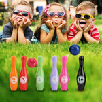 Cartone animato in legno Bowling digitale Bambini Educativi Giocattoli interattivi genitore-figlio Giocattoli sportivi all'aria aperta