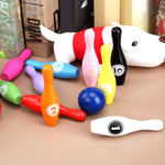 Cartone animato in legno Bowling digitale Bambini Educativi Giocattoli interattivi genitore-figlio Giocattoli sportivi all'aria aperta