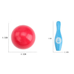 Cartone animato in legno Bowling digitale Bambini Educativi Giocattoli interattivi genitore-figlio Giocattoli sportivi all'aria aperta