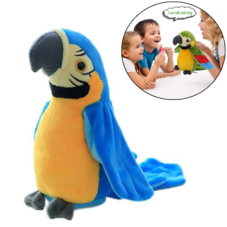 Pappagallo di peluche parlante con registrazione 18 cm