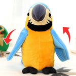 Pappagalli di peluche che registrano pappagalli parlanti torceranno le ali del ventaglio, giocattoli per bambini, Height 18cm