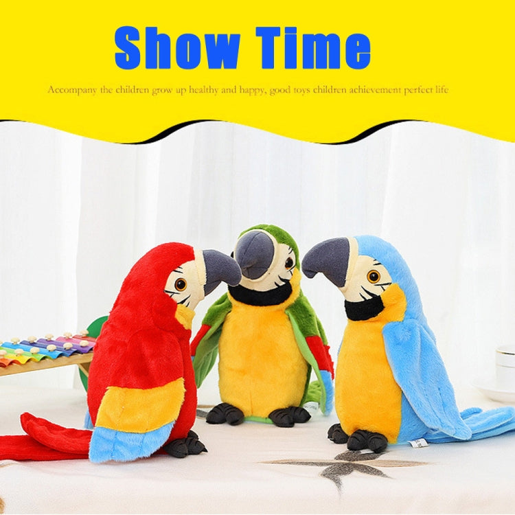Pappagalli di peluche che registrano pappagalli parlanti torceranno le ali del ventaglio, giocattoli per bambini, Height 18cm