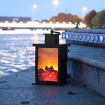 Lampade da tavolo a LED per esterni Camino artificiale Candeliere Fiamma di carbone Decorazione retrò