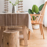 Tovaglia rettangolare in cotone e lino, tovaglia da pranzo, decorazione per la casa, cucina per feste di matrimonio, 100x140cm, 140x140cm, 140x160cm, 140x180cm