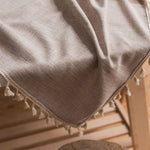 Tovaglia rettangolare in cotone e lino, tovaglia da pranzo, decorazione per la casa, cucina per feste di matrimonio, 100x140cm, 140x140cm, 140x160cm, 140x180cm