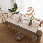 Tovaglia rettangolare in cotone e lino, tovaglia da pranzo, decorazione per la casa, cucina per feste di matrimonio, 100x140cm, 140x140cm, 140x160cm, 140x180cm
