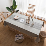 Tovaglia rettangolare in cotone e lino, tovaglia da pranzo, decorazione per la casa, cucina per feste di matrimonio, 100x140cm, 140x140cm, 140x160cm, 140x180cm