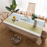 Tovaglia rettangolare in cotone e lino, tovaglia da pranzo, decorazione per la casa, cucina per feste di matrimonio, 140x200cm, 140x220cm, 140x250cm, 140x260cm
