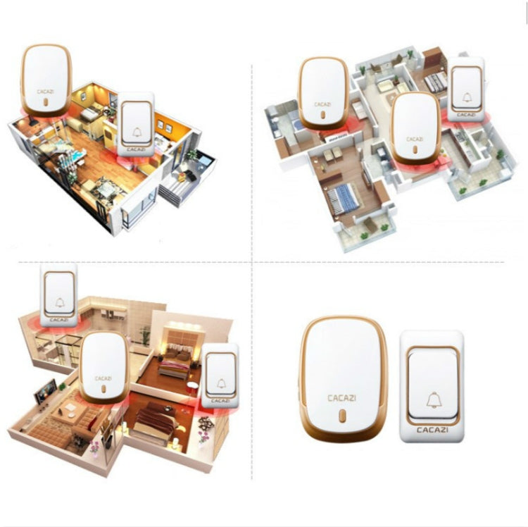 Campanello impermeabile wireless Smart Music cercapersone CACAZI K01, consegna colore casuale, spina USA / UE / Regno Unito