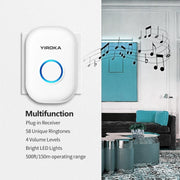 Campanello wireless Yiroka Campanello intelligente Campanello digitale per anziani, EU Plug, US Plug