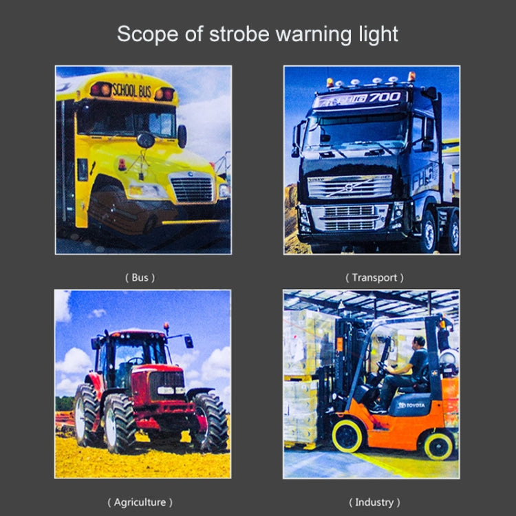 Luci di avvertimento per carrelli elevatori 10-110 V Luci stroboscopiche per la scuola Traffico Costruzione LED Tetto per veicoli di ingegneria Luci flash, Forklift Warning Lights
