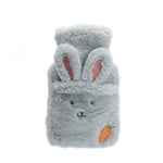 Borsa per acqua calda in peluche, borsa per acqua calda con lavaggio a forma di coniglio