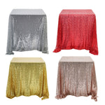 Tovaglia con paillettes ricamate in tessuto per decorazione tavola rotonda da 2 pezzi, 60cm