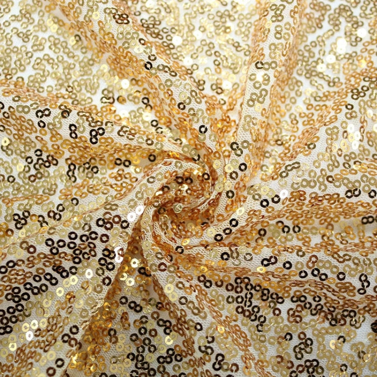 Tovaglia con paillettes ricamate in tessuto per decorazione tavola rotonda da 2 pezzi, 60cm