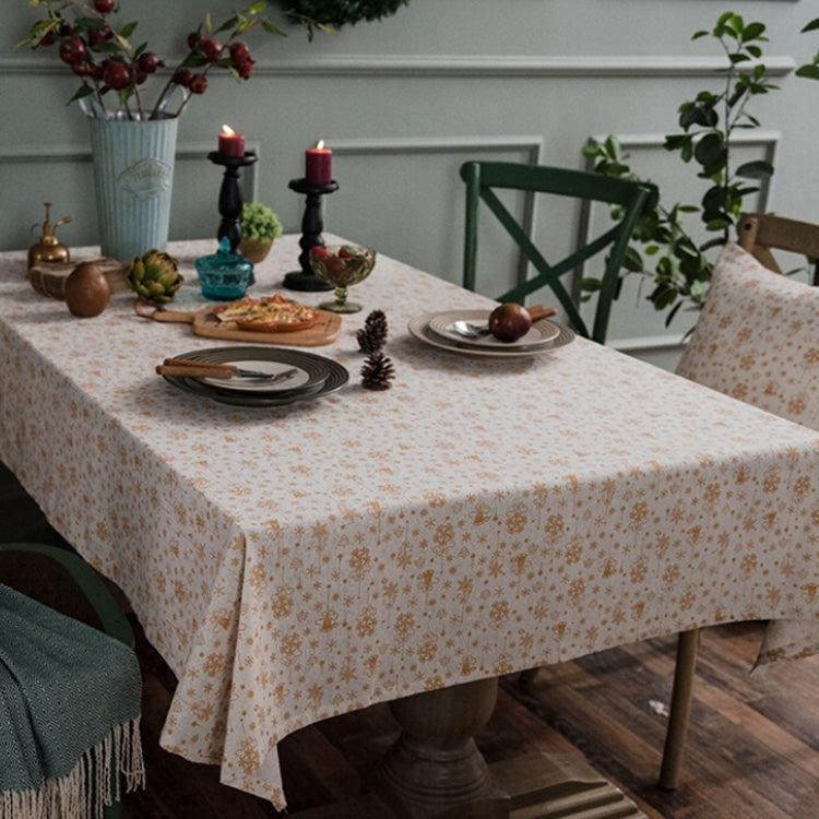 Tovaglia natalizia in cotone e lino, rettangolare, abbronzante, 100x140cm, 140x140cm, 140x160cm, 140x180cm, 140x200cm, 140x220cm, 140x240cm, 140x260cm