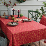 Tovaglia natalizia in cotone e lino, rettangolare, abbronzante, 100x140cm, 140x140cm, 140x160cm, 140x180cm, 140x200cm, 140x220cm, 140x240cm, 140x260cm