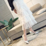 Scarpe da donna stiletto satinato con glitter 34-39