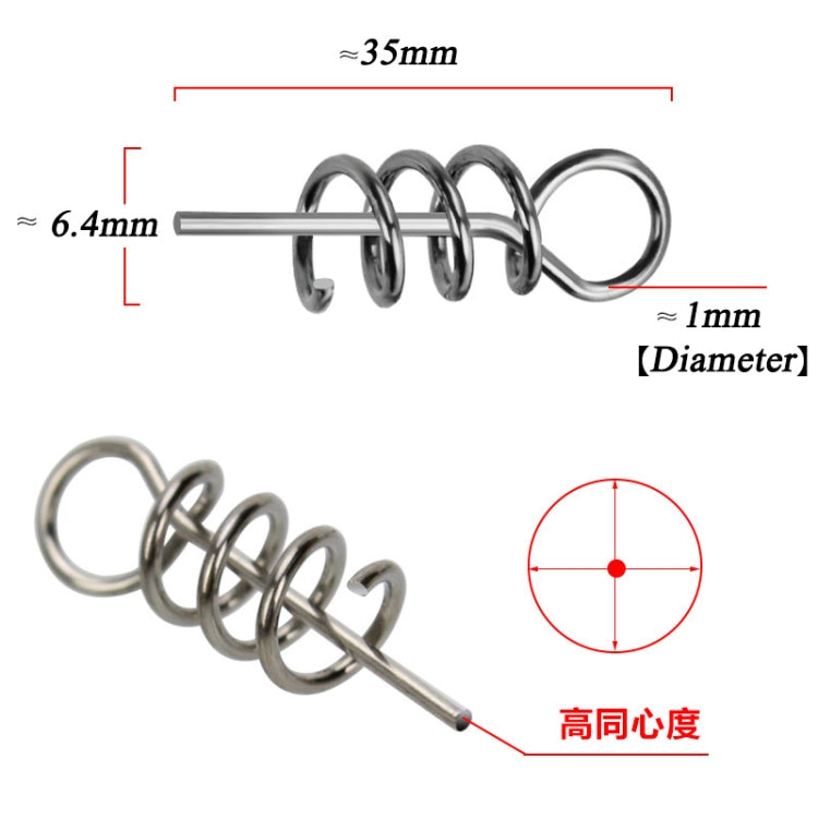 Accessori Luya Perno a molla per esca morbida con perno di bloccaggio, 1.5CM 50 PCS, 3.5CM 50 PCS, 1.5CM 100 PCS, 3.5CM 100 PCS