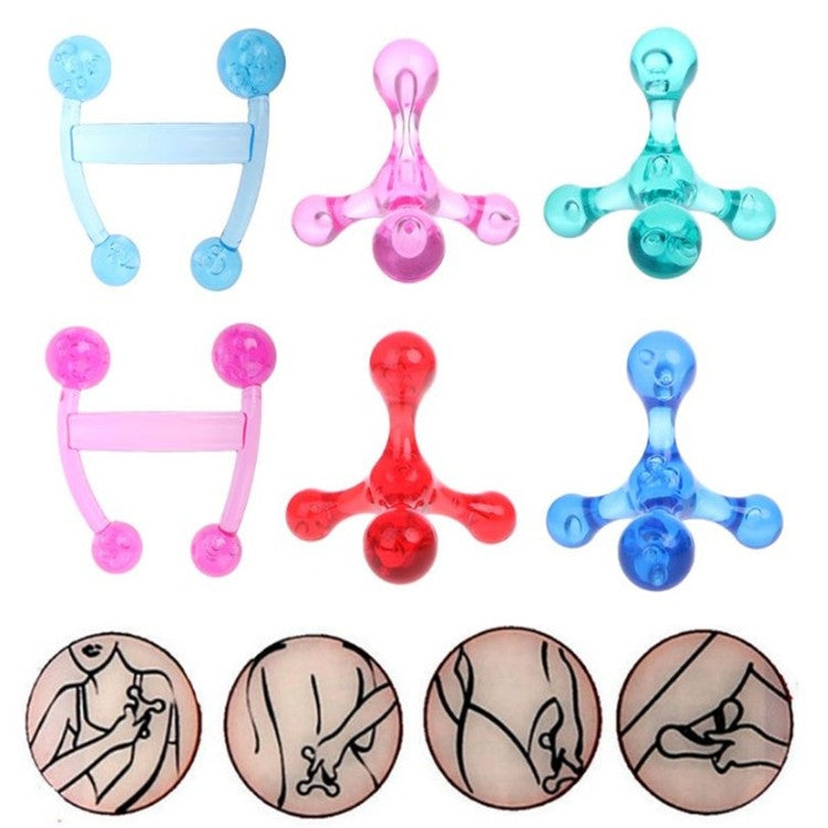 Massaggiatore a forma di rana, equilibrio manuale, massaggiatore a quattro sfere, sfera per massaggio in vita, H-shaped Light Blue, H-shaped Light Pink, Four-ball Pink, Four-ball Blue, Four-ball Green, Four-ball Red