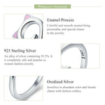 Anello Cat Love Girl Anello aperto in argento sterling S925, SCR341