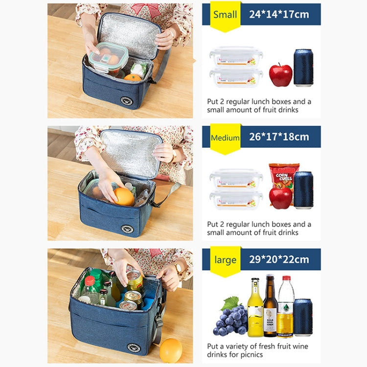 Borsa termica per il pranzo, resistente e impermeabile, per il pranzo, con tracolla, S, M, L