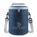Borsa per il pranzo rotonda Borsa per il pranzo isolata Borsa per il pranzo pieghevole e portatile, L, M, S