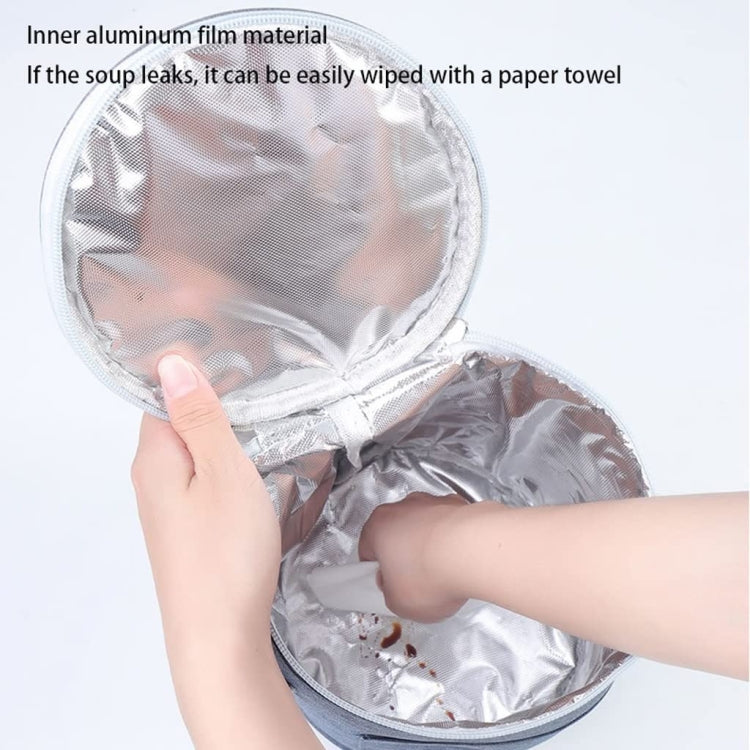 Borsa per il pranzo rotonda Borsa per il pranzo isolata Borsa per il pranzo pieghevole e portatile, L, M, S