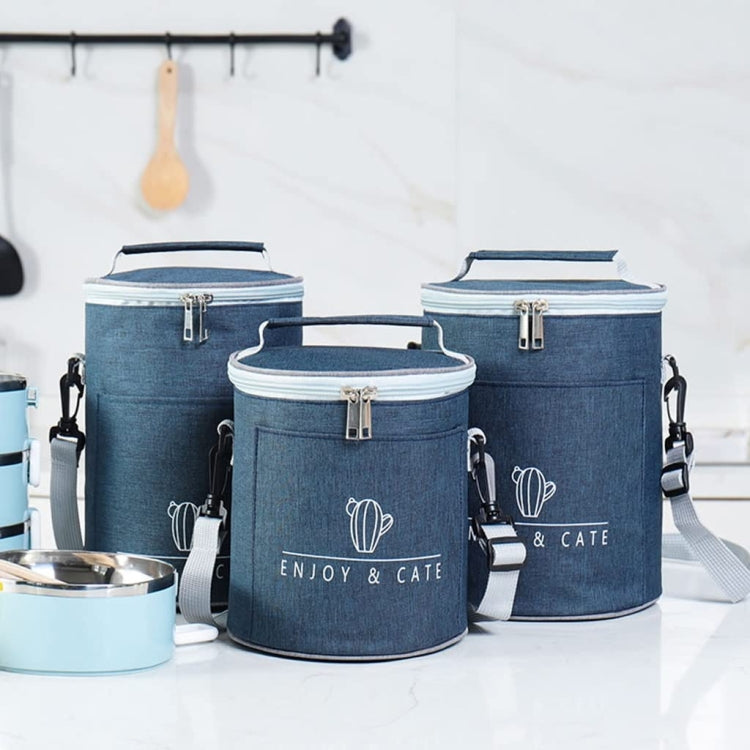 Borsa per il pranzo rotonda Borsa per il pranzo isolata Borsa per il pranzo pieghevole e portatile, L, M, S