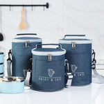 Borsa per il pranzo rotonda Borsa per il pranzo isolata Borsa per il pranzo pieghevole e portatile, L, M, S